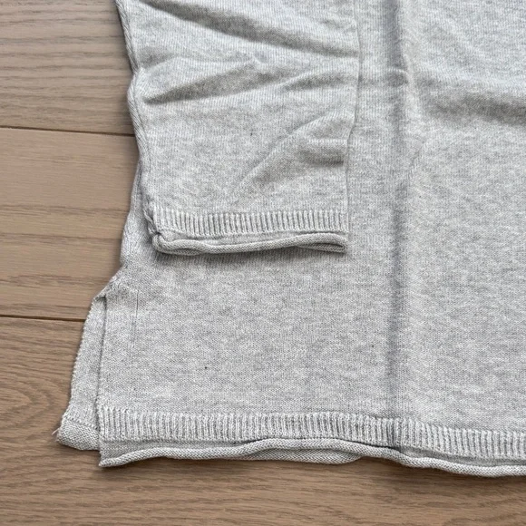 Pact Light Heather Gray Fine Knit Wide Neck Sweater - Picture 3 of 6